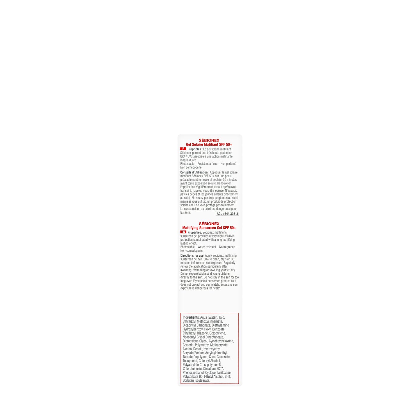 ACM Sebionex Mattifying Cream Gel Spf 50+ 40 Ml