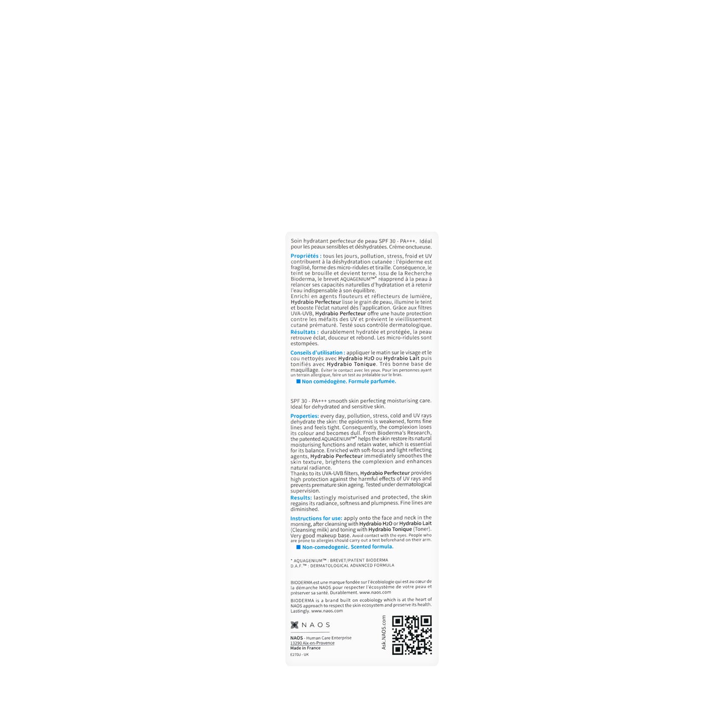 Bioderma Hydrabio Perfecteur SPF30 Cream 40 Ml