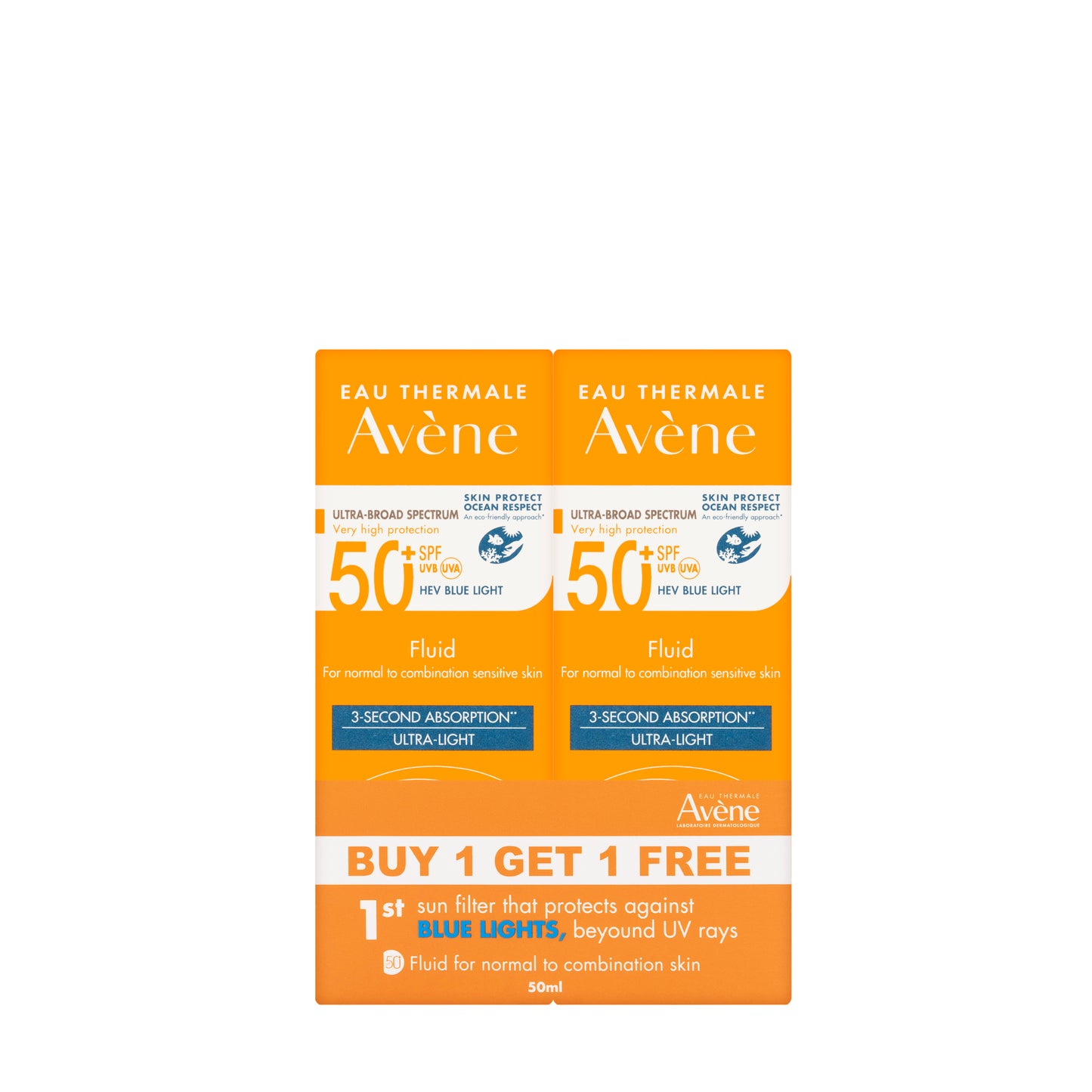 Avène SPF 50+ Very High Protection Emulsion Tinted 50 Ml 1+1 Offer Pack