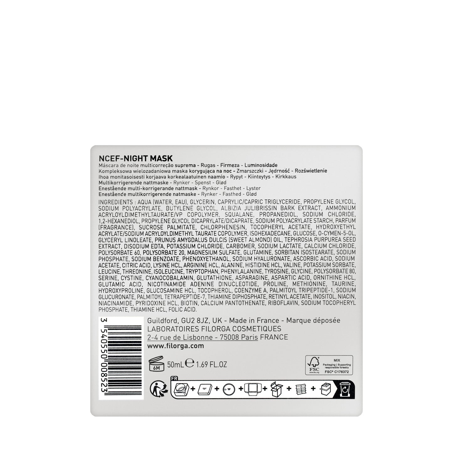 Filorga NCEF-Night Supreme Multi-Correction Night Mask 50 Ml
