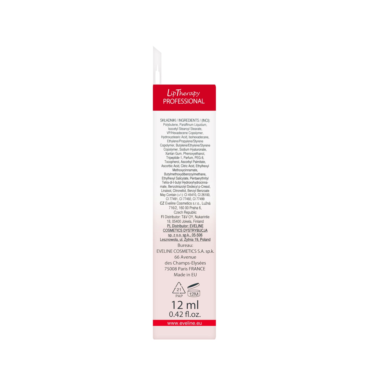 Eveline Lip Therapy Professional Tint 6in1 Care and Colour Watermelon Pink 12 Ml