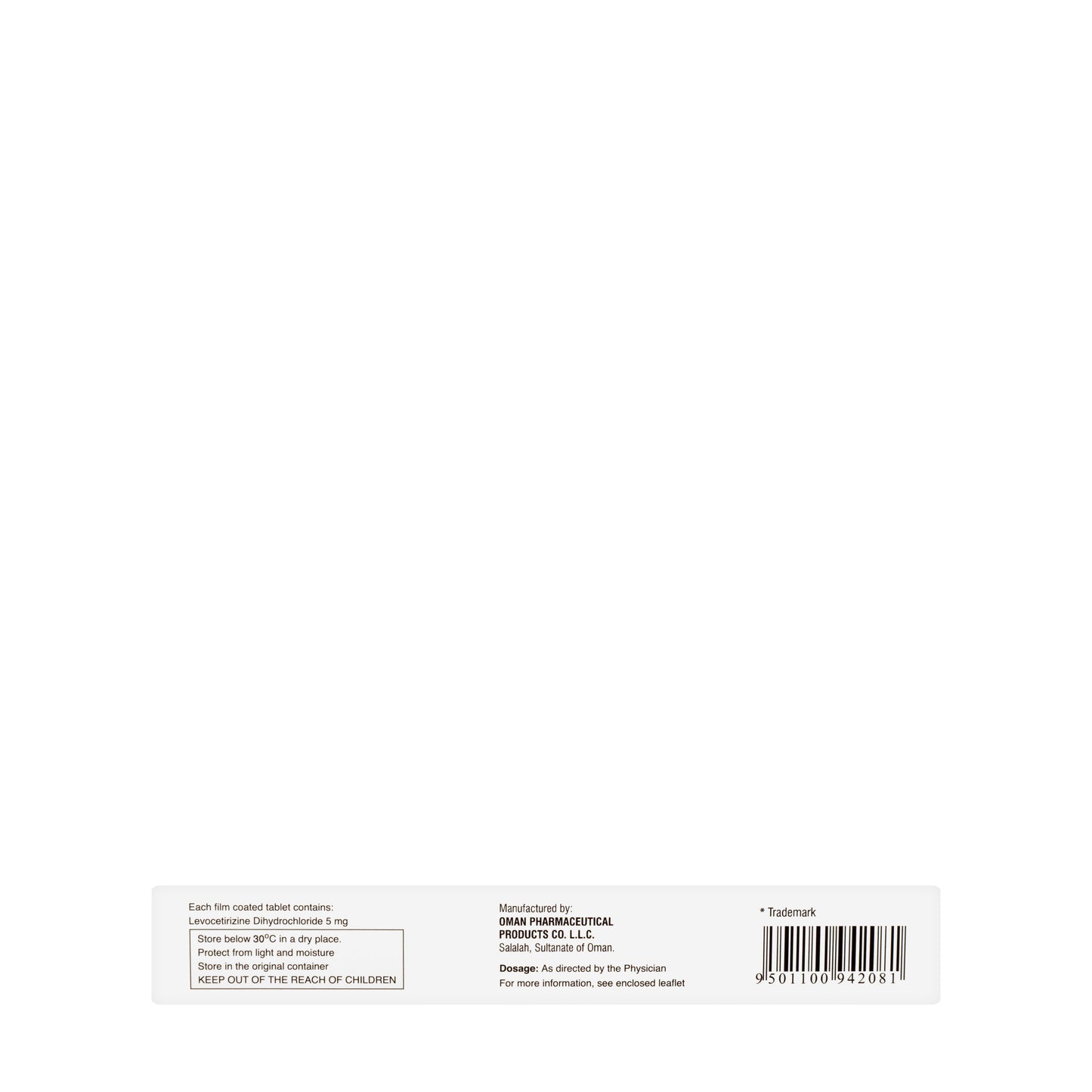L-Cet 5Mg 20 Tablets