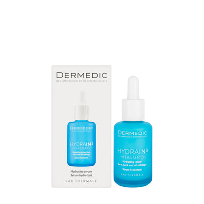Dermedic Hydrain3 Hialuro Hydrating Serum for Face, Neck, and Décolletage 30 ml