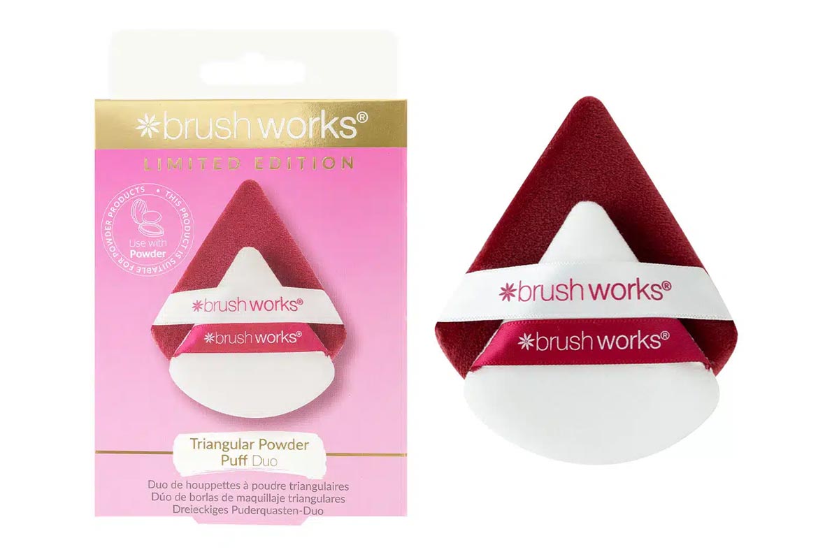 Brush Works Triangular Powder Puff Duo
