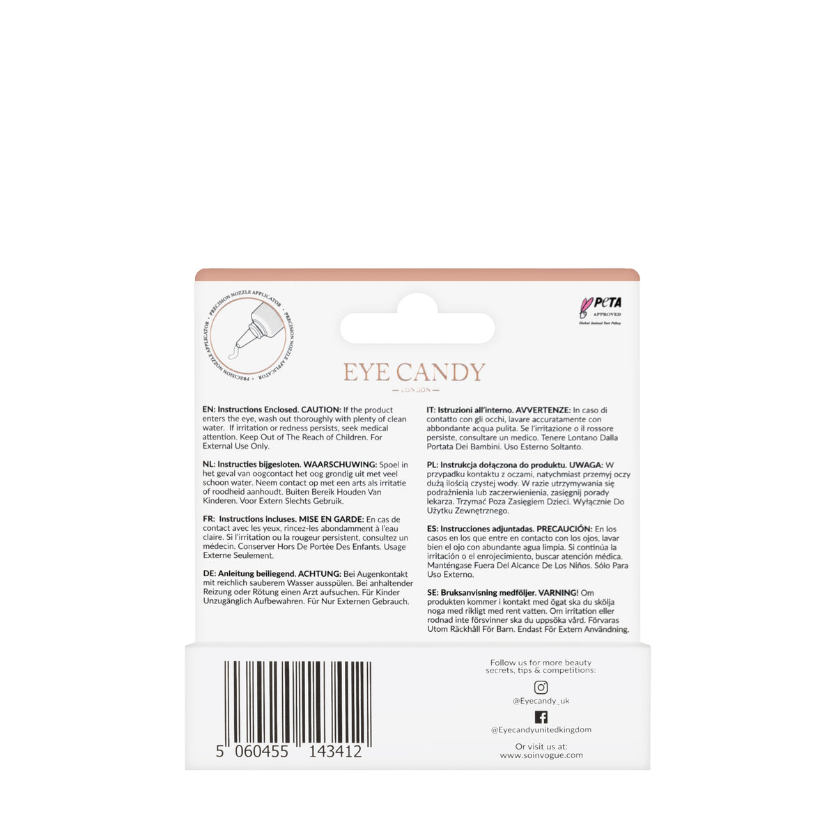 Invogue Eye Candy Hold Tight  Strip Lash Adhesive 7 Ml [020]