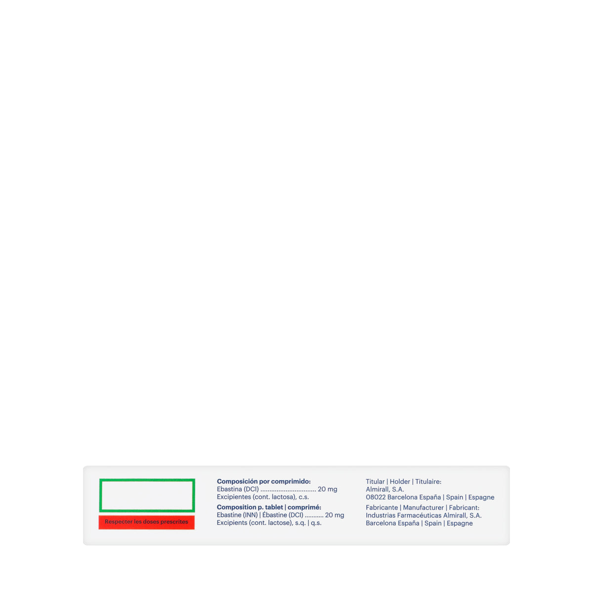 Ebastel 20Mg 30 Tablets