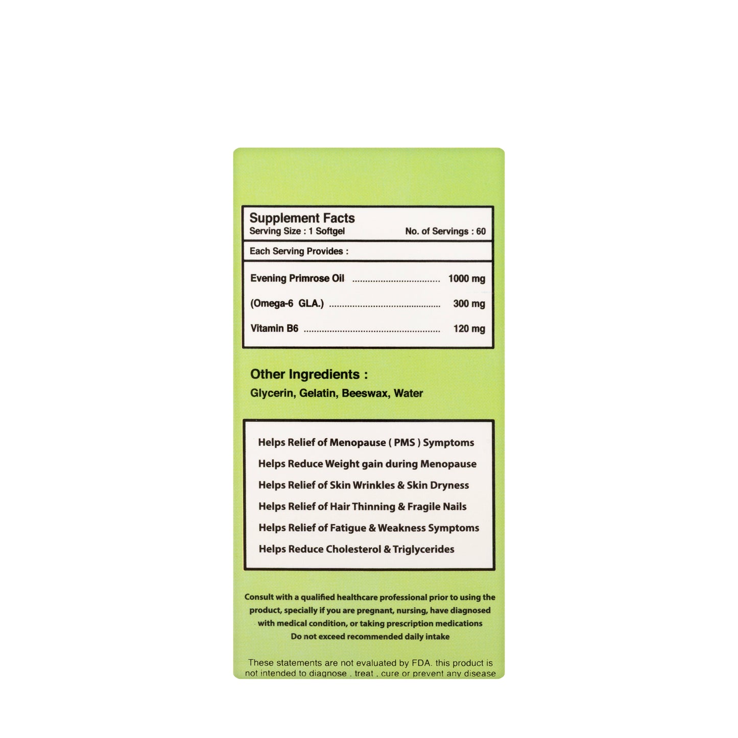 Ultra Evening Primerose Oil 1000Mg 60 Capsule