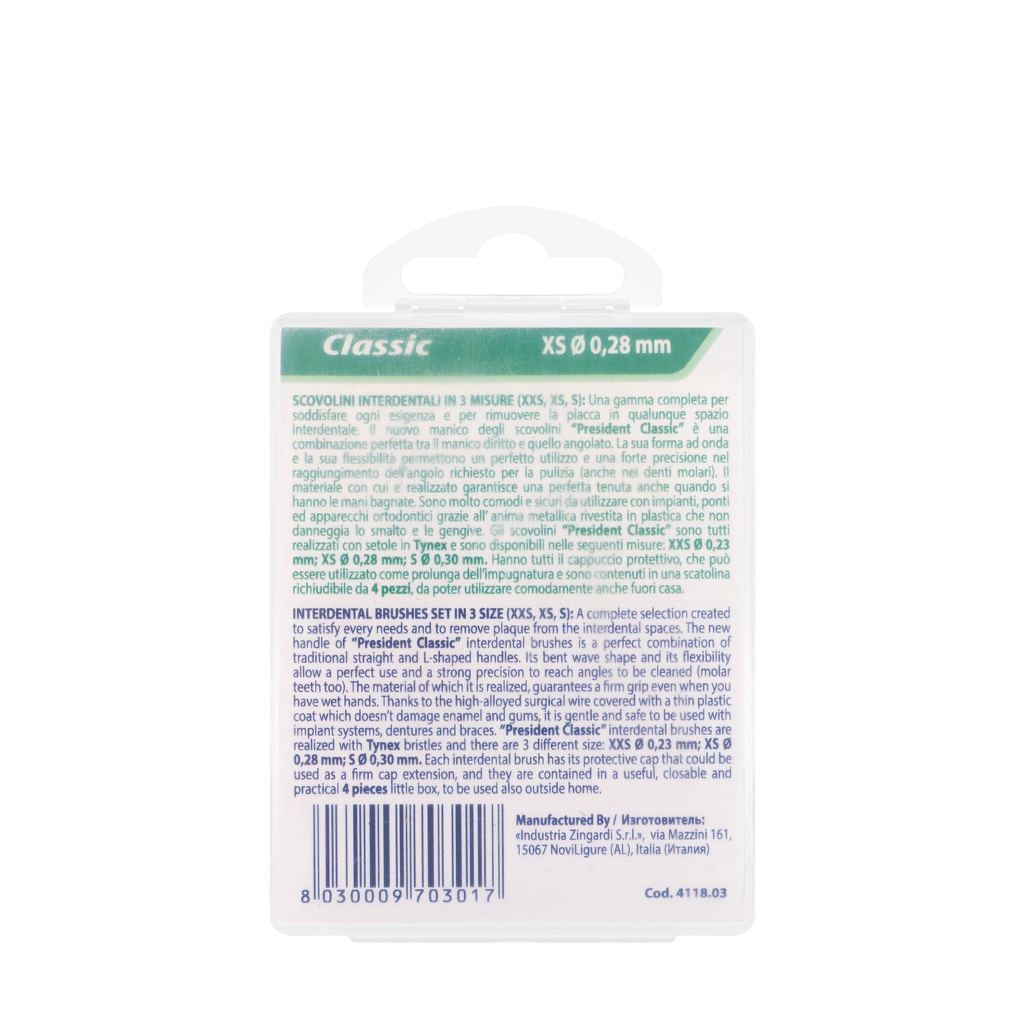 President Classic Intradental Brush  XS-0.28mm