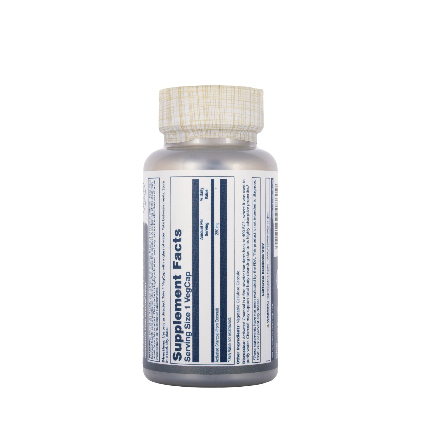 Solaray Activated Charcoal 90 Capsules