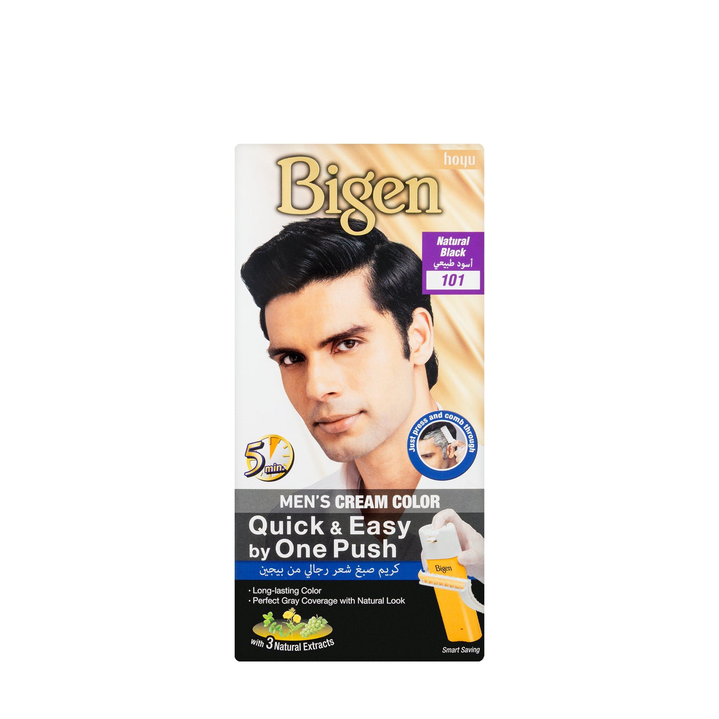 Bigen Men's Cream Color 101 (Natural Black) 40 G