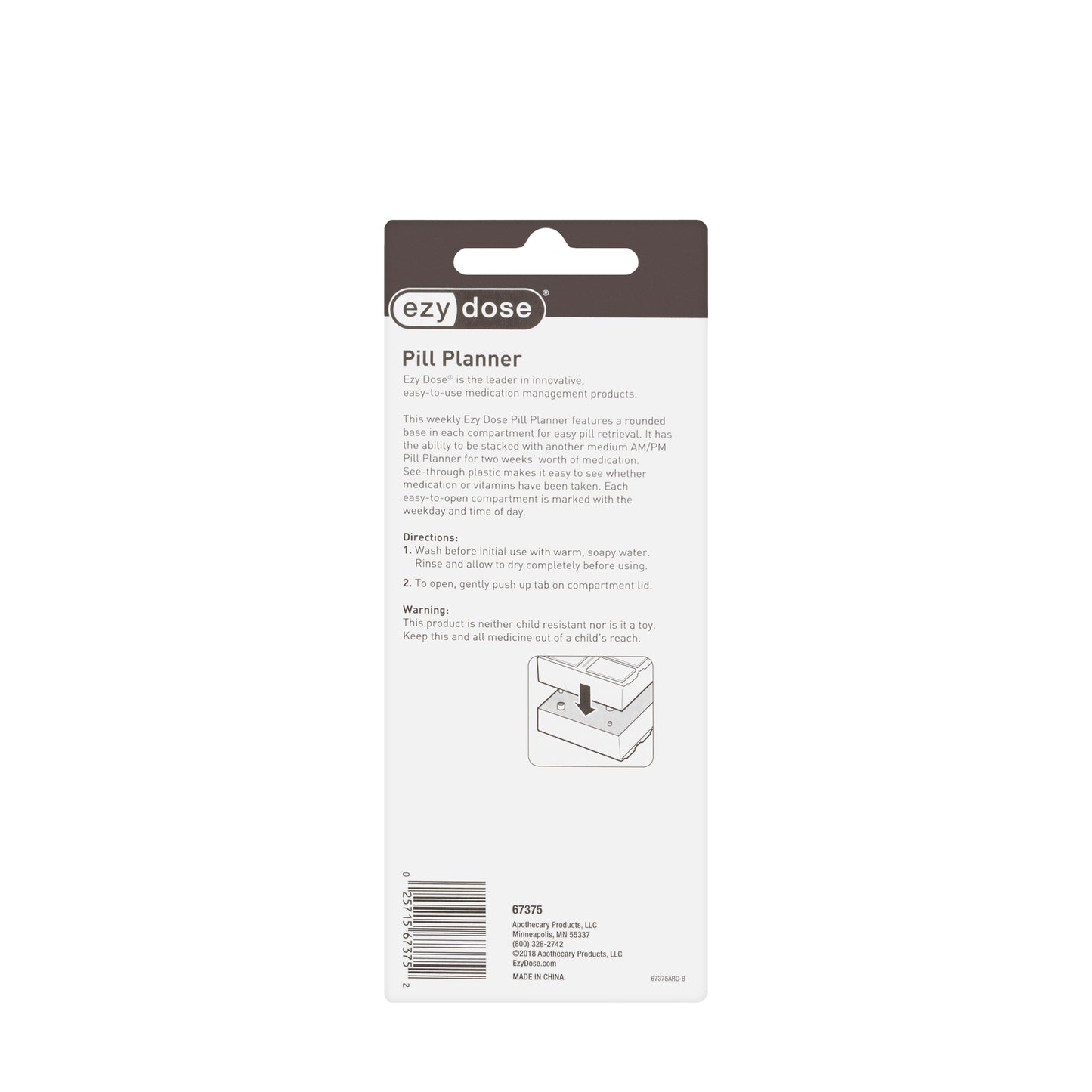 Ezy Dose Twice A Day Pill Box [67375]