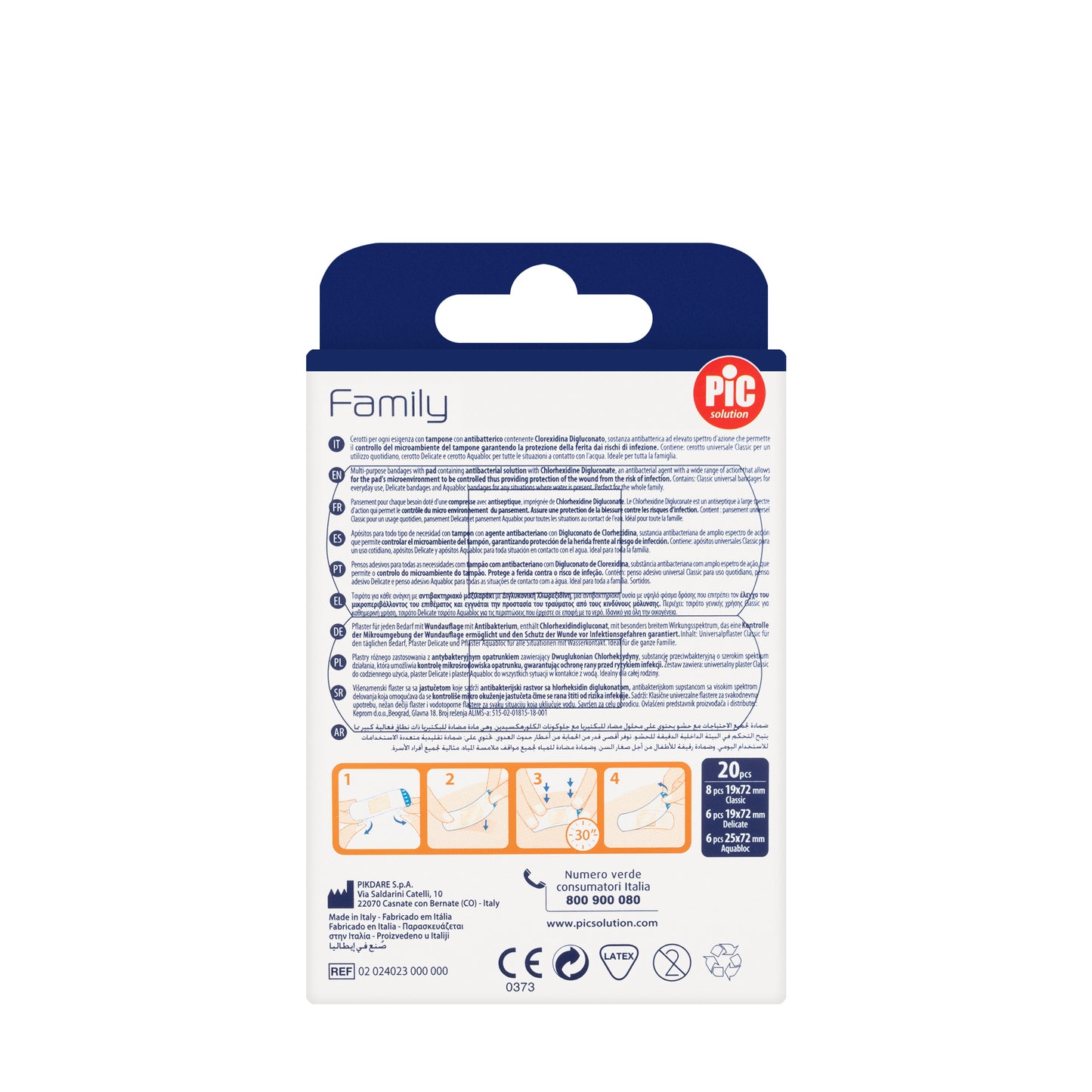 Pic Solution Family All-purpose Mix Plaster 20 Pieces