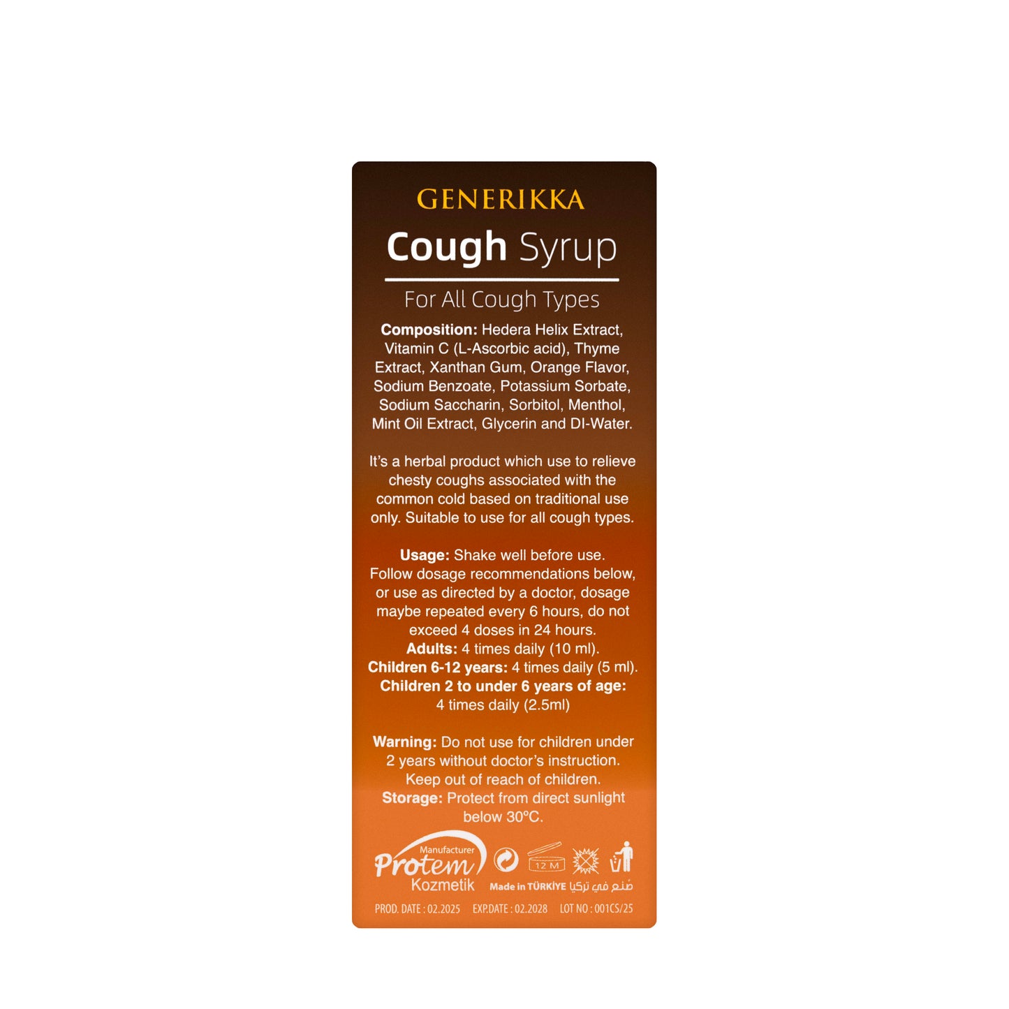 Generikka Cough Syrup 200Ml