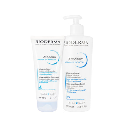 Bioderma Atoderm Intensive Baume 500 Ml + Atoderm Intensive Gel Moussant 200 Ml Offer Pack