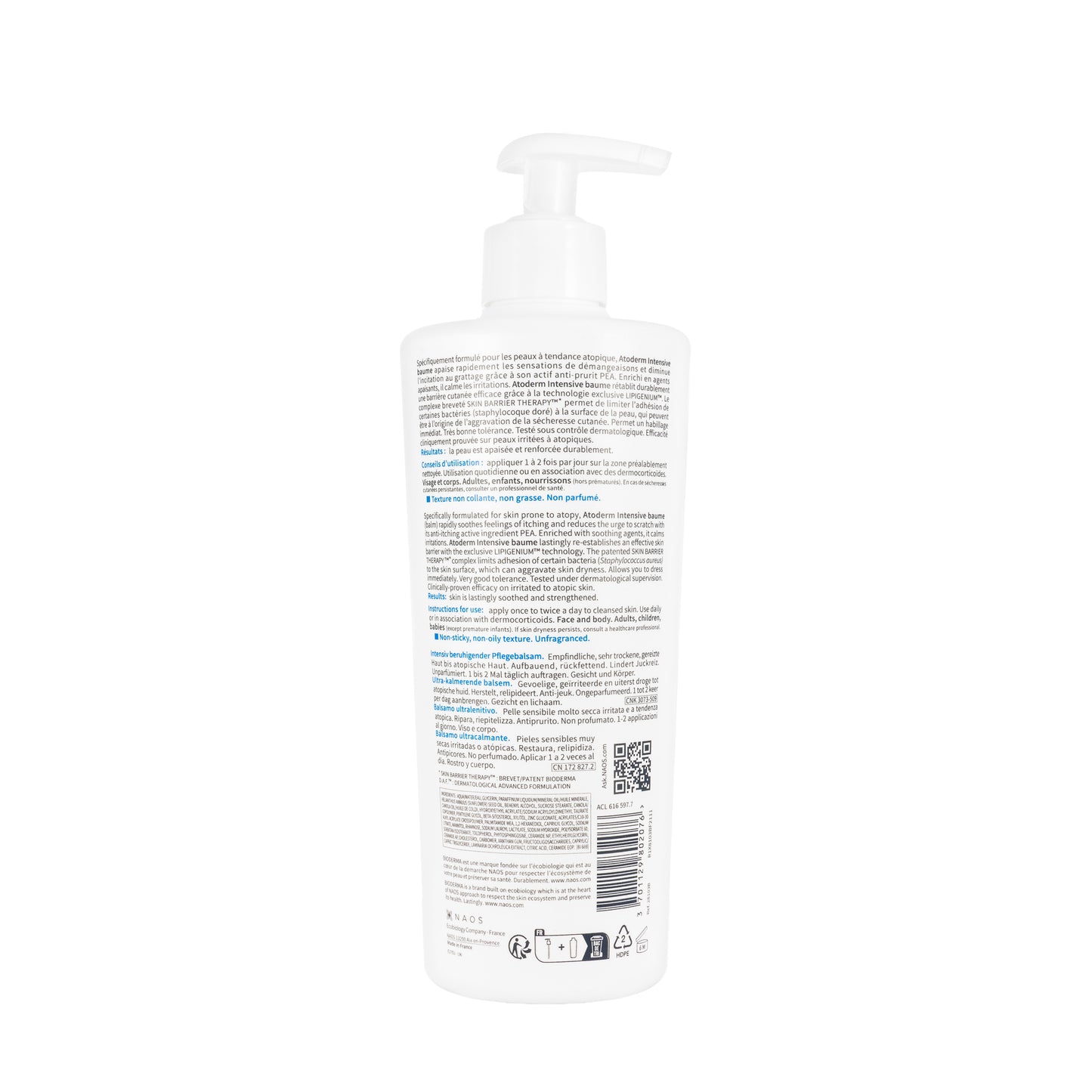 Bioderma Atoderm Intensive Baume 500 Ml + Atoderm Intensive Gel Moussant 200 Ml Offer Pack