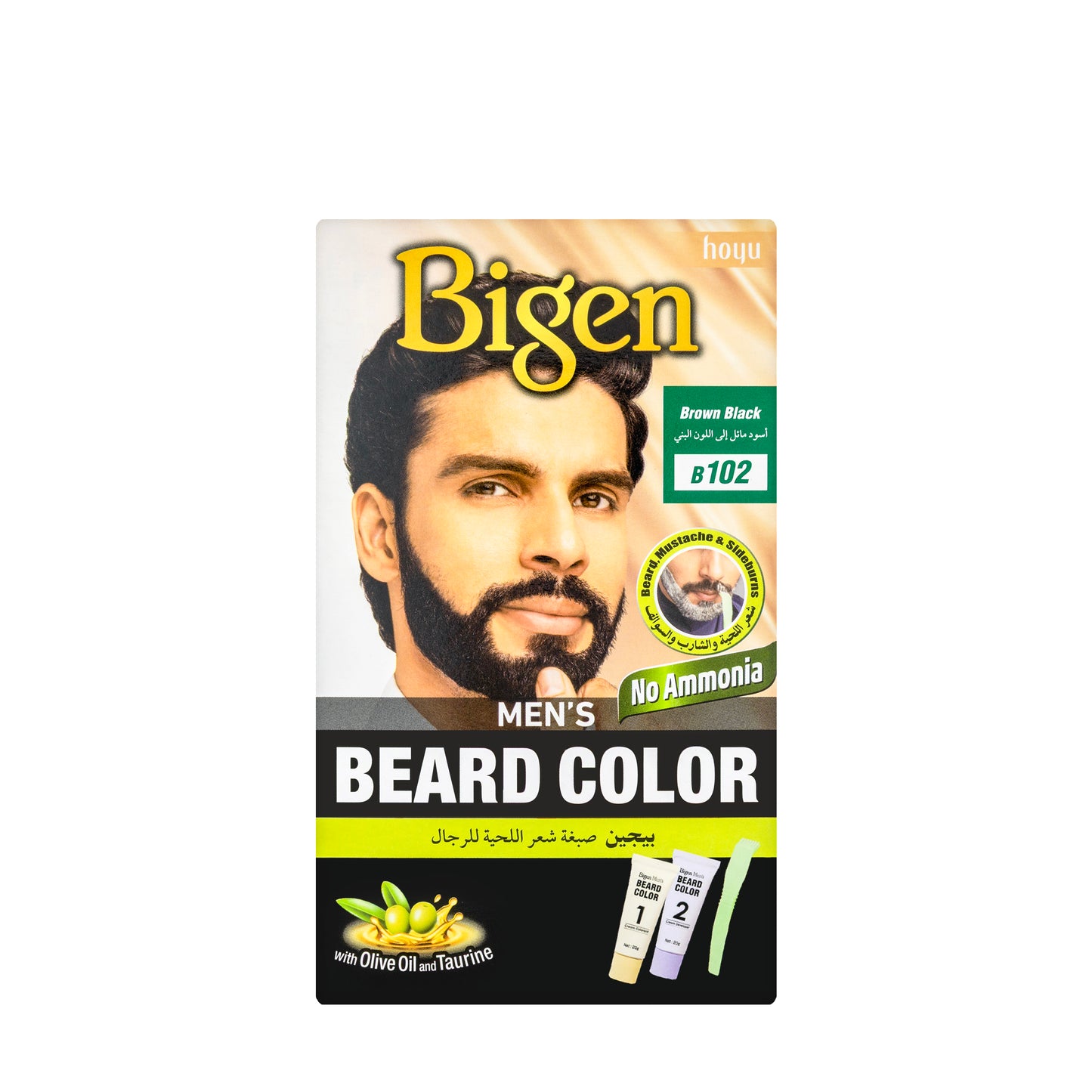 Bigen Men’s Beard Color B102 (Brown Black) Cream 20 G