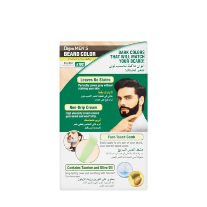 Bigen Men’s Beard Color B102 (Brown Black) Cream 20 G