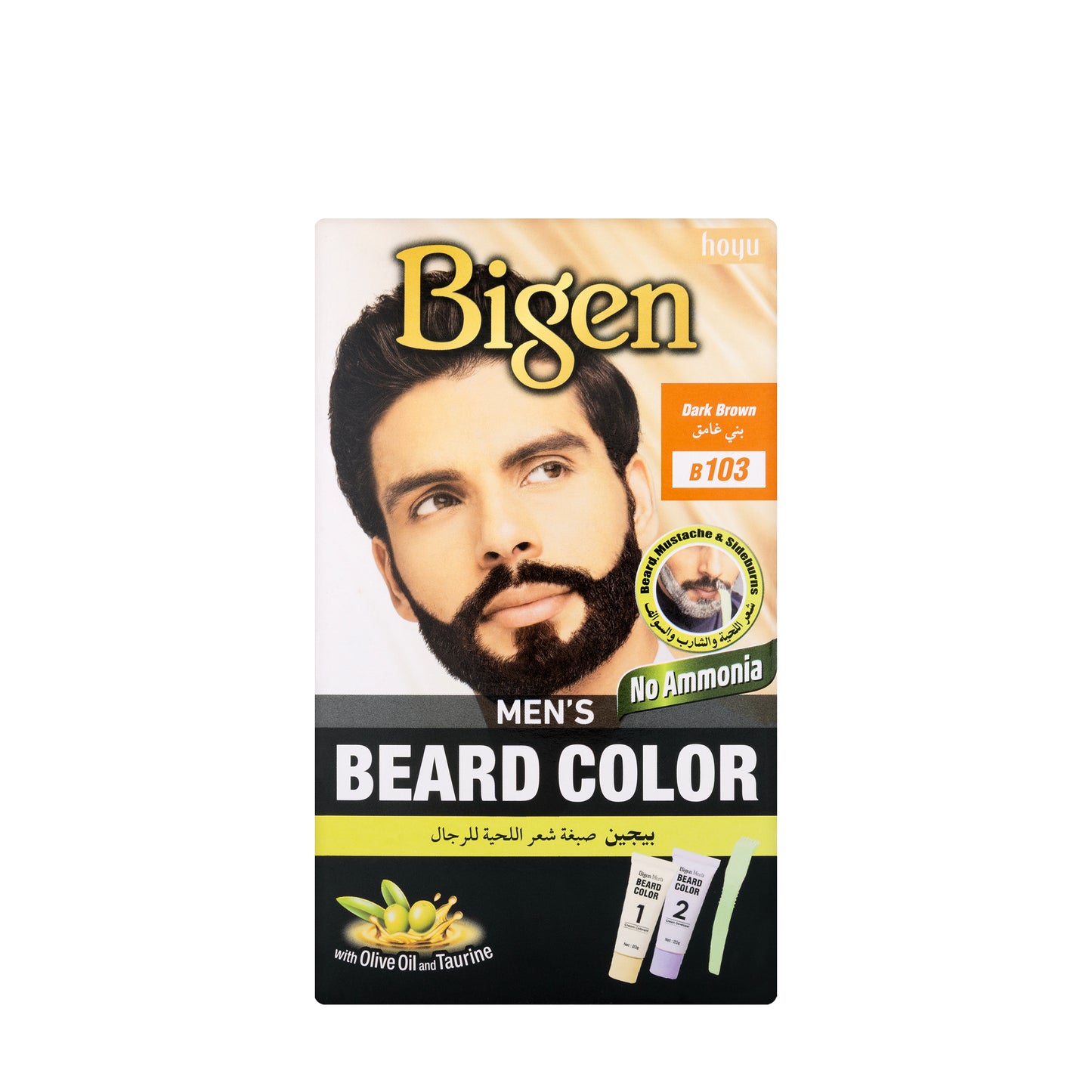 Bigen Men’s Beard Color B103 (Dark Brown) Cream 20 G