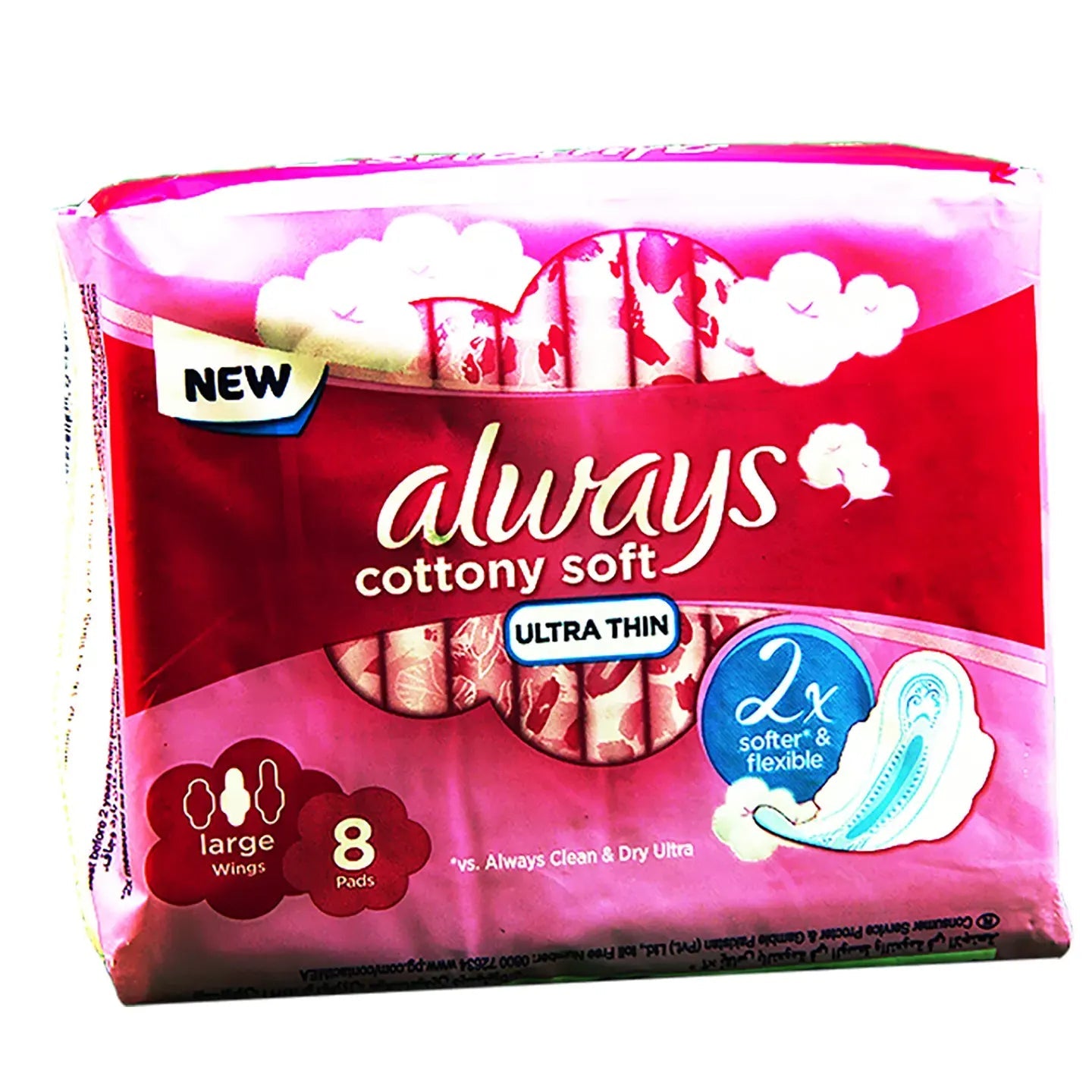 Always Cotton Soft Ultra Thin Large Wings 8 Pads