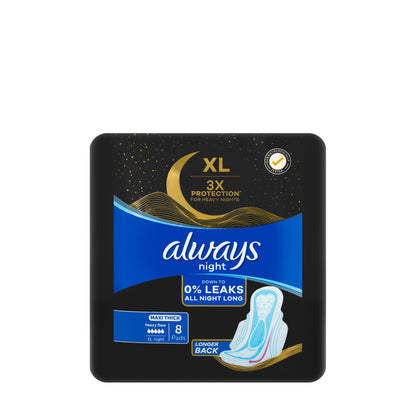 Always  Cool & Dry Night Maxi Thick Wings 8 Pads