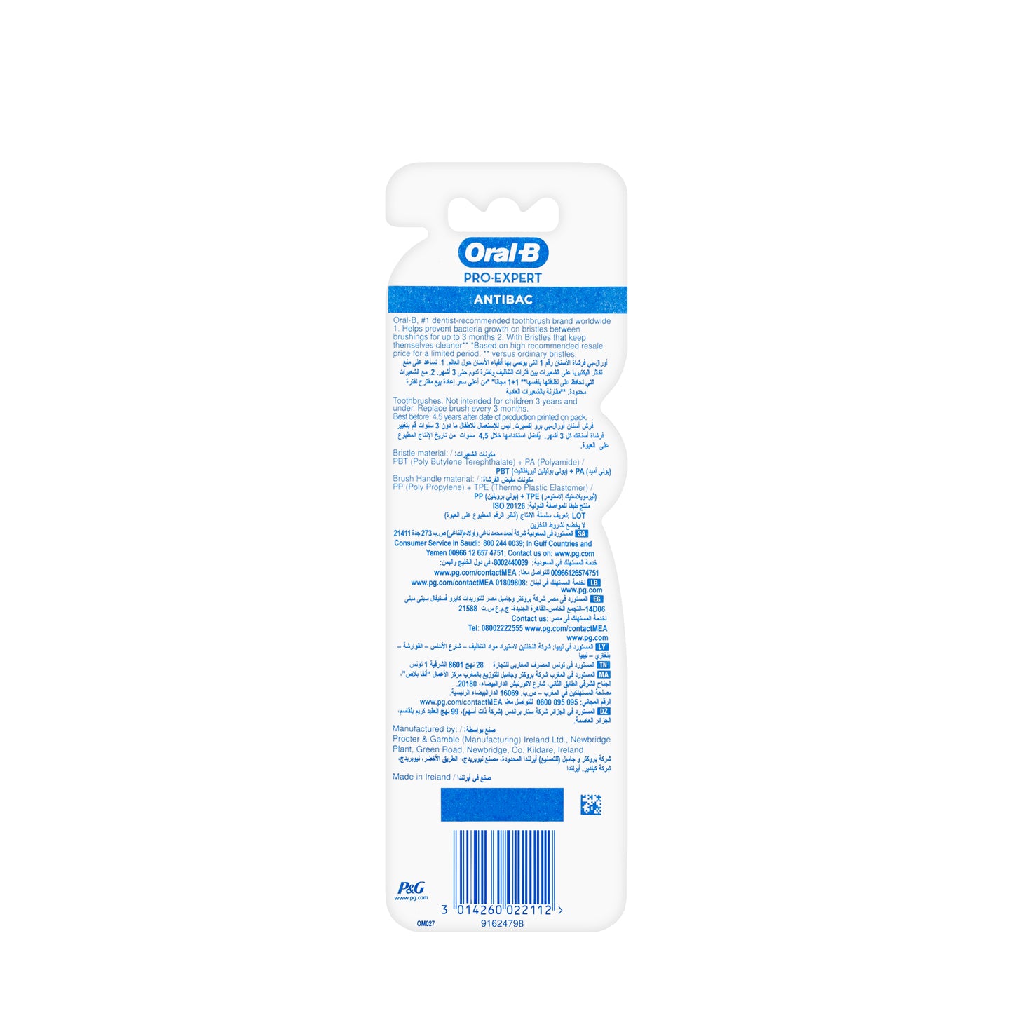Oral-B Pro-Expert Anti Bacterial 40 Toothbrush-Medium [1+1 ]