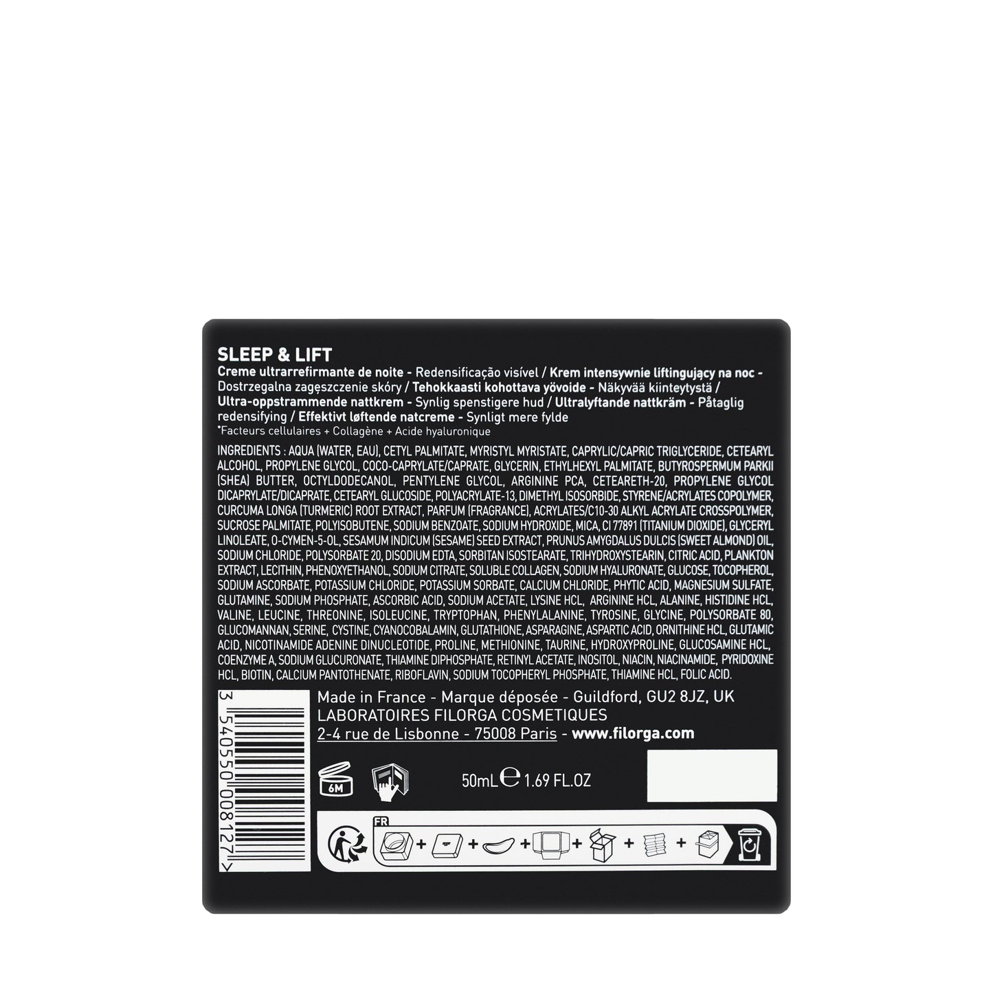 Filorga Sleep and Lift Ultra Lifting Night Cream Visible Redensifying 50 Ml
