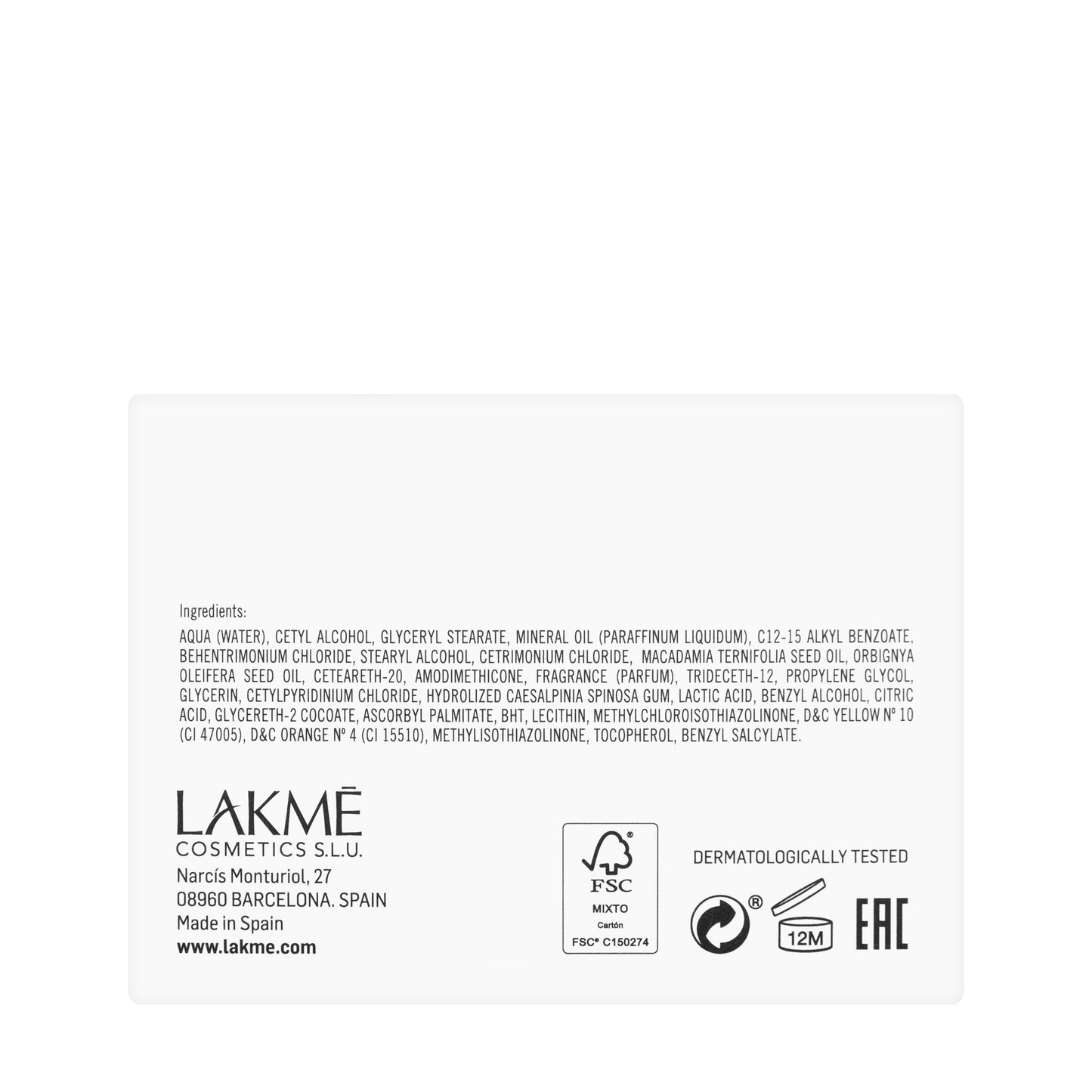 Lakme K.Therapy Repair Nourishing Mask [Dry Hair] 250 Ml