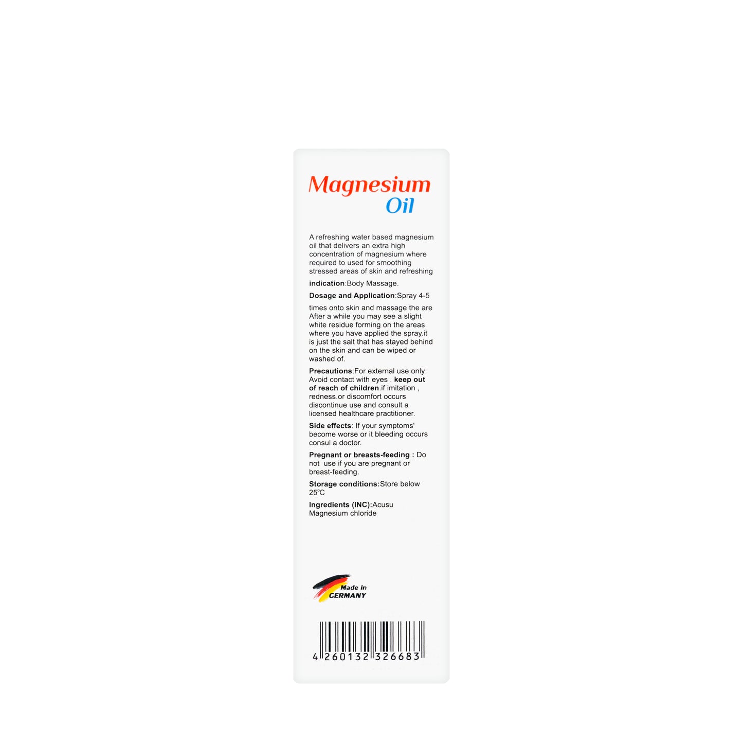 Magnesium Oil Muscle Spray 100Ml