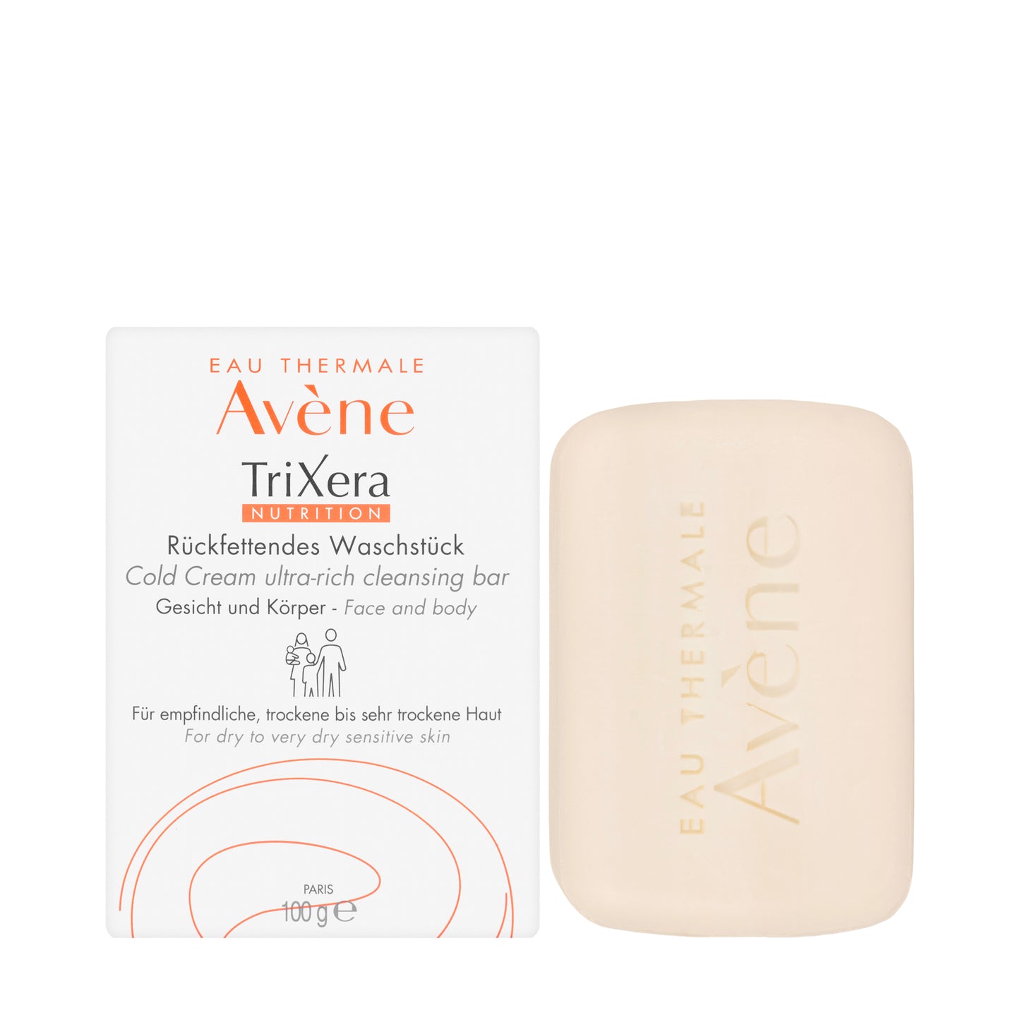 Avène TriXera Nutrition Cold Cream Ultra-Rich Cleansing Bar 100 g
