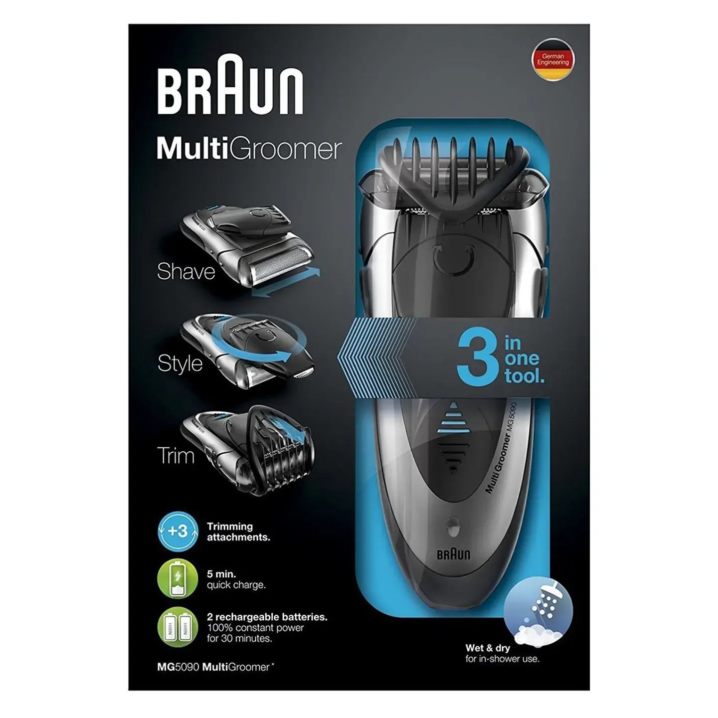 Braun Multigroomer 3 In 1  Men Shaver [MG5090]