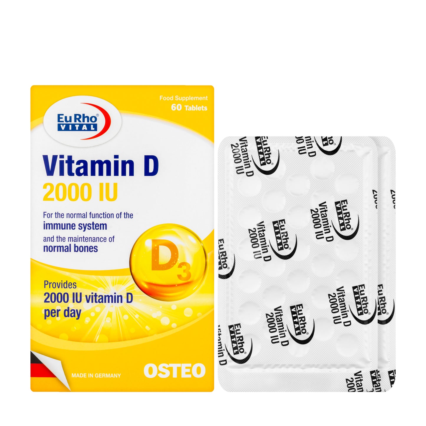 Eurho Vital Vitamin D 2000 IU 60 Tablet