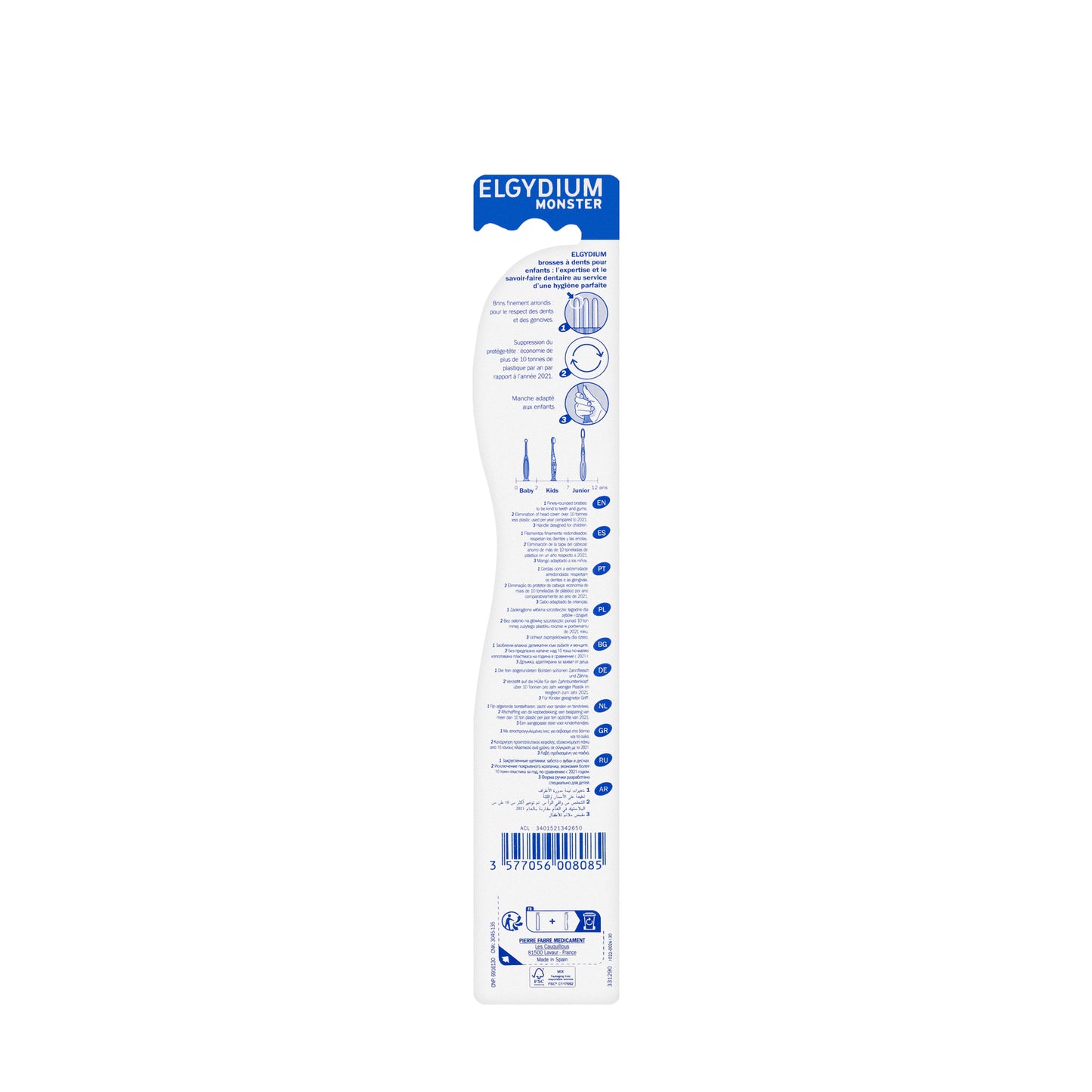Elgydium Kids Toothbrush 2-6 Year Monster [Soft]
