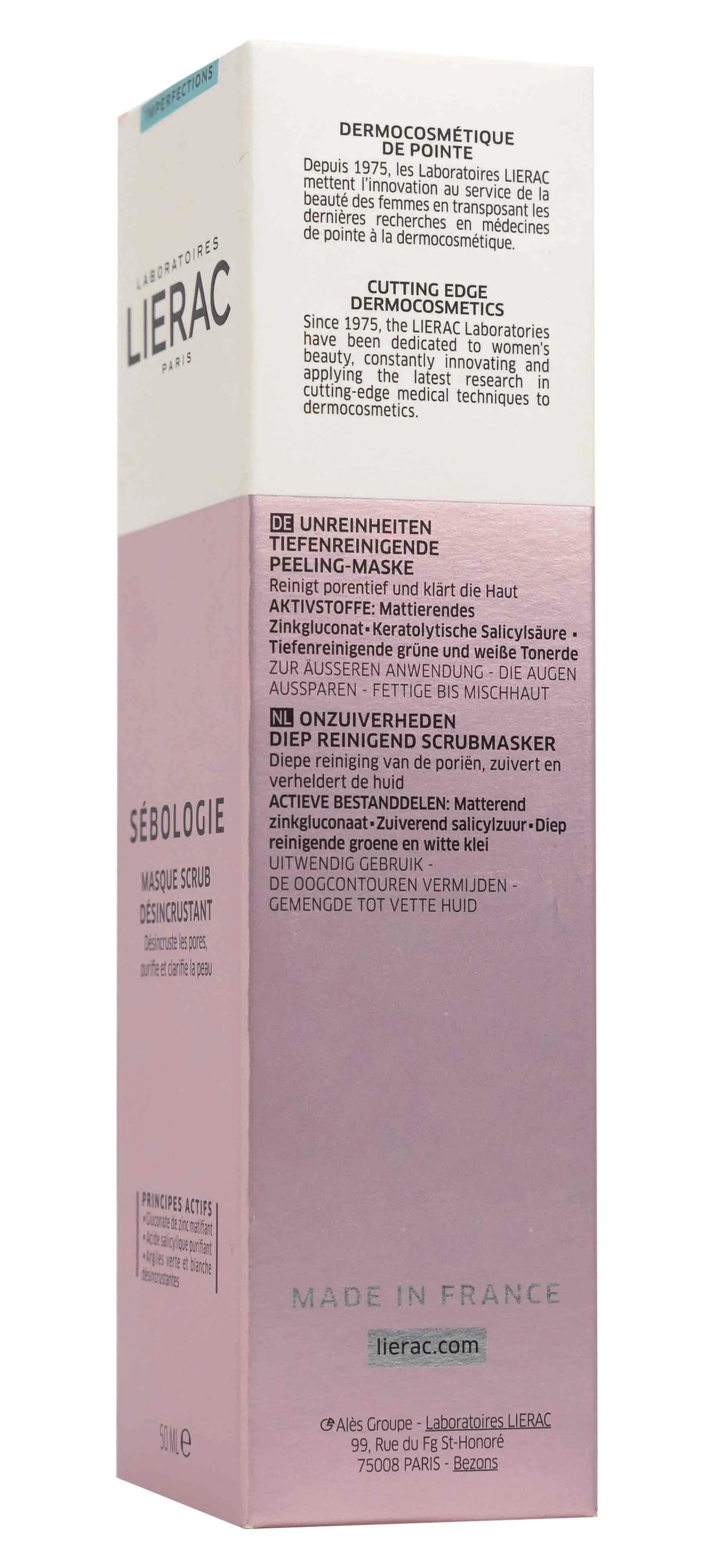 Lierac Sebologie Deep Cleansing Scrub Mask 50 Ml