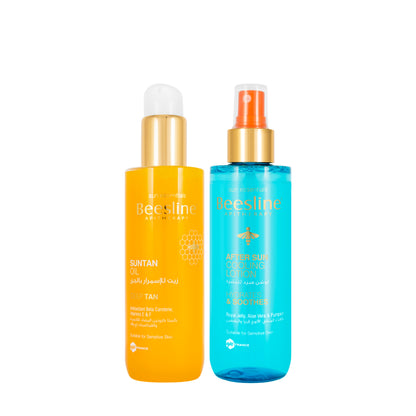 Beesline Sun Tan Oil 200 Ml + Beesline After Sun Cooling Spray 200 Ml Offer Pack
