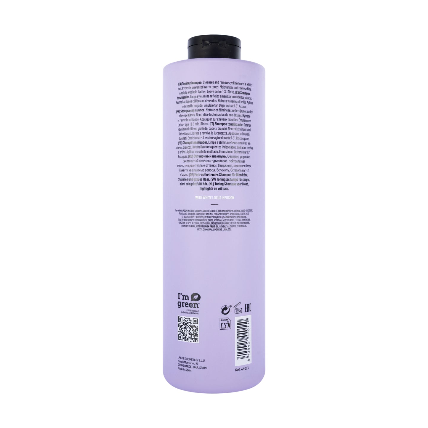 Lakme Teknia White Silver shampoo 1000 Ml