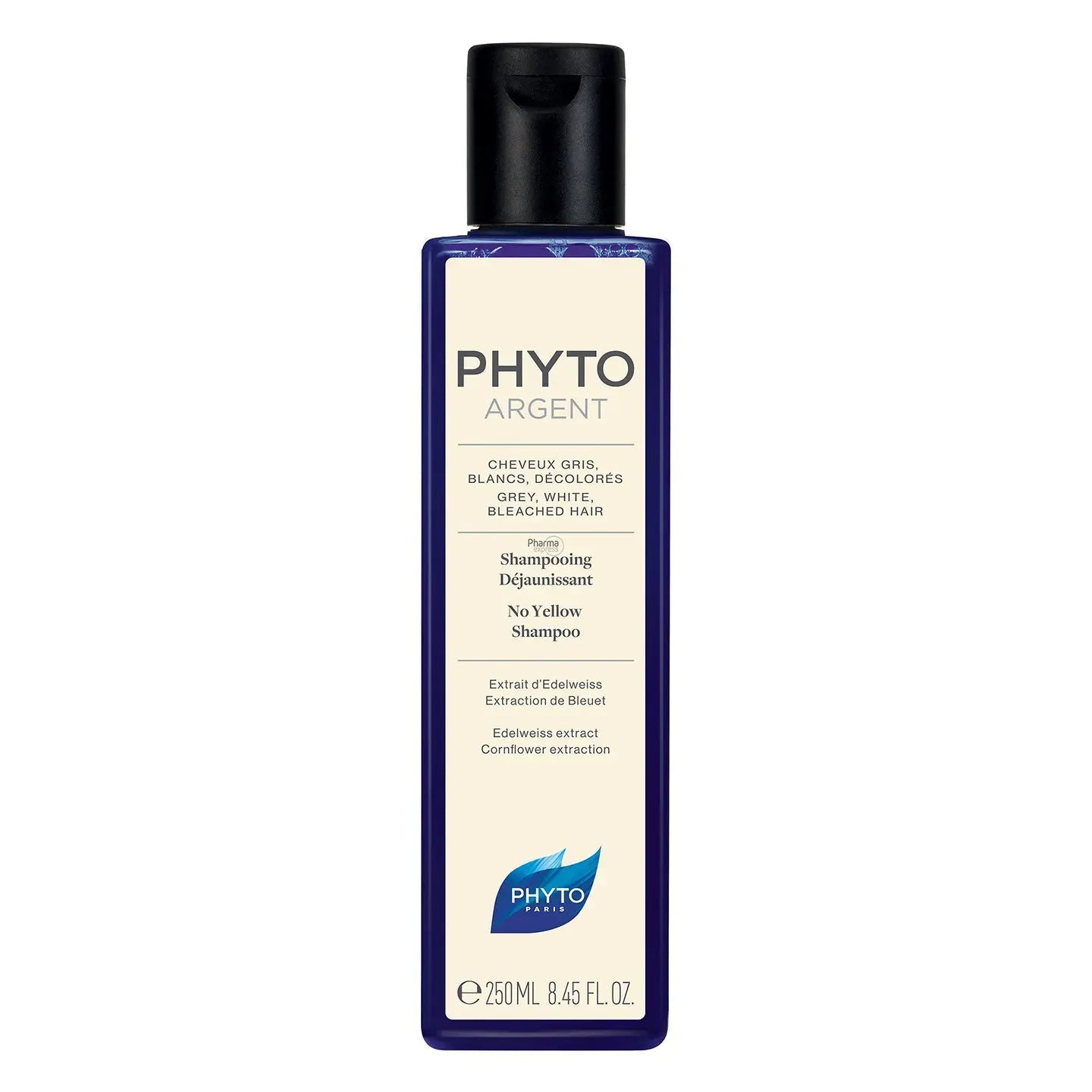 Phyto Argent No Yellow Shampoo for Grey, White and Bleached Hair 250 Ml