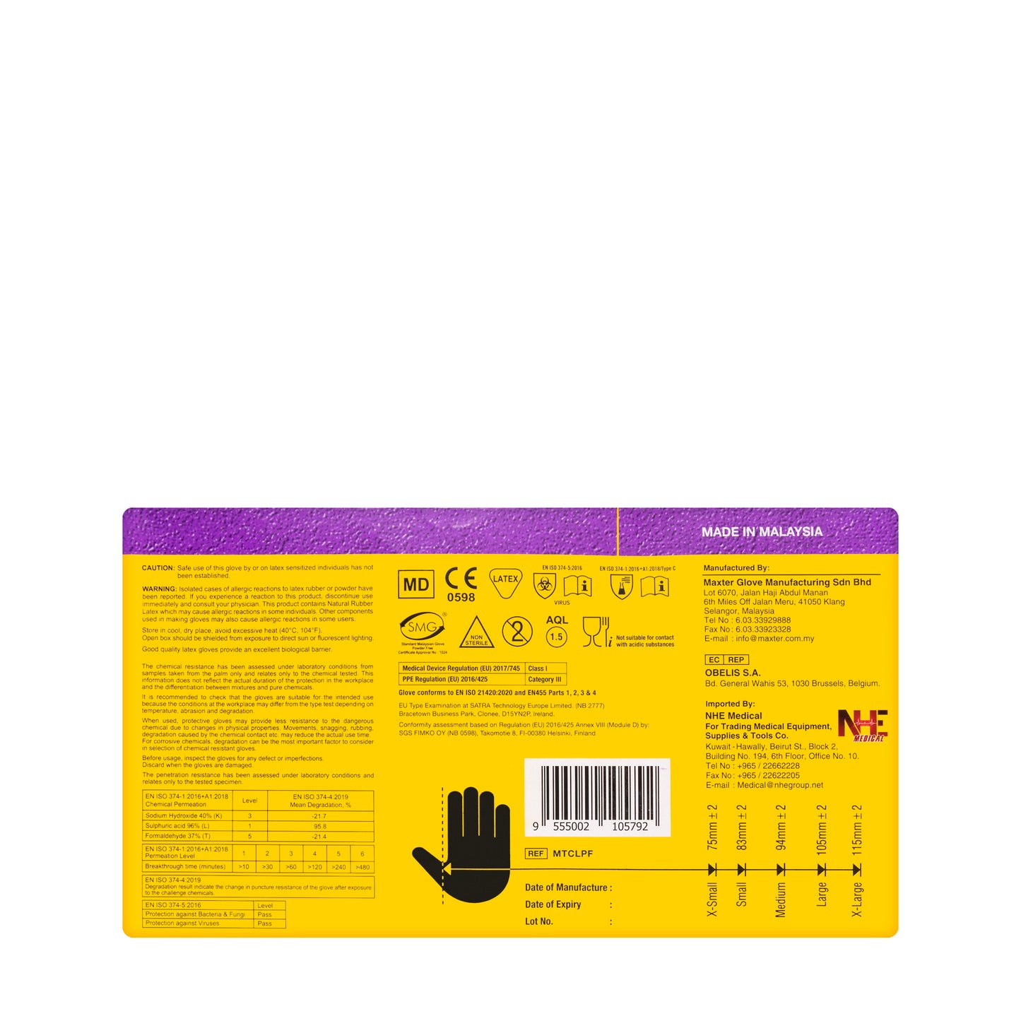Maxter Latex Gloves [Large] 100 Pieces