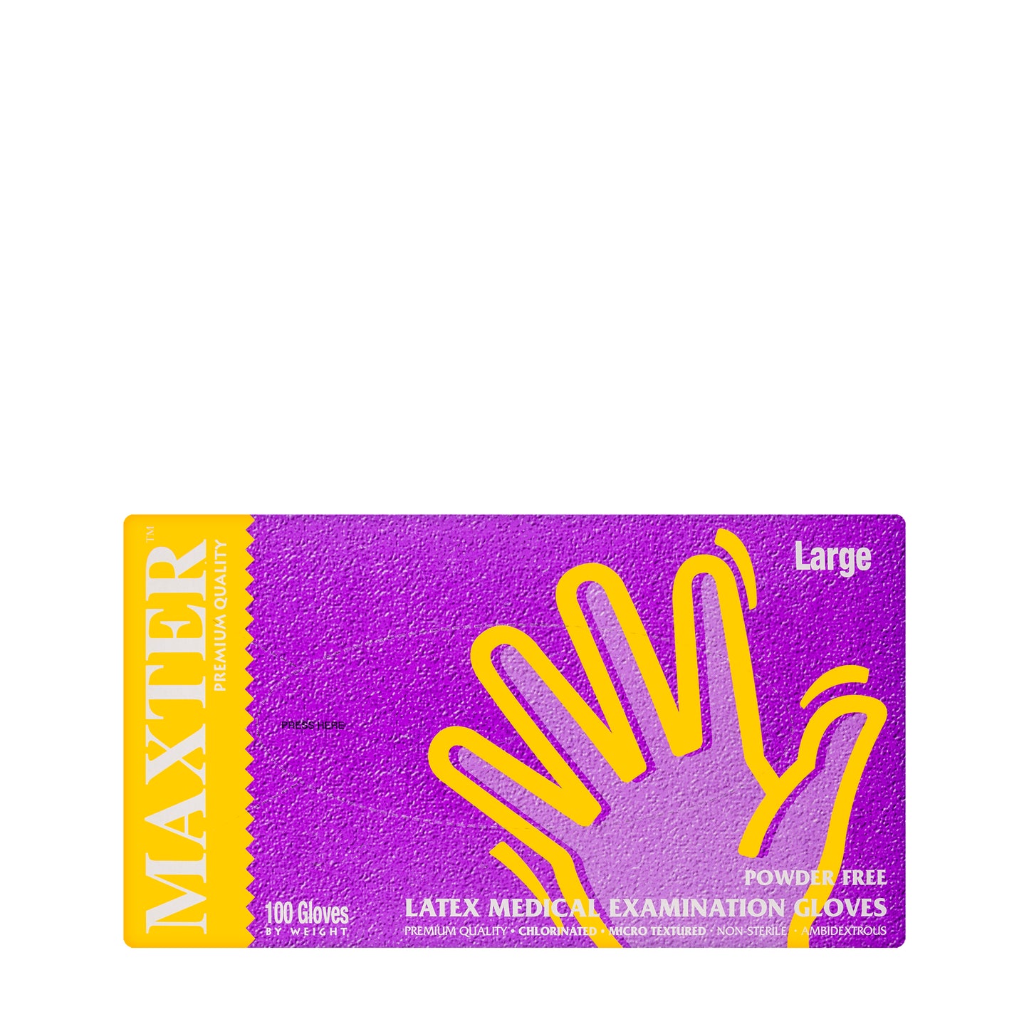 Maxter Latex Gloves [Large] 100 Pieces