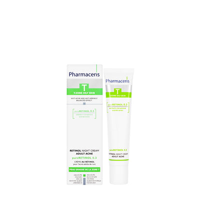 Pharmaceris T Retinol 0.3 Night Cream for Adult Acne 40 Ml
