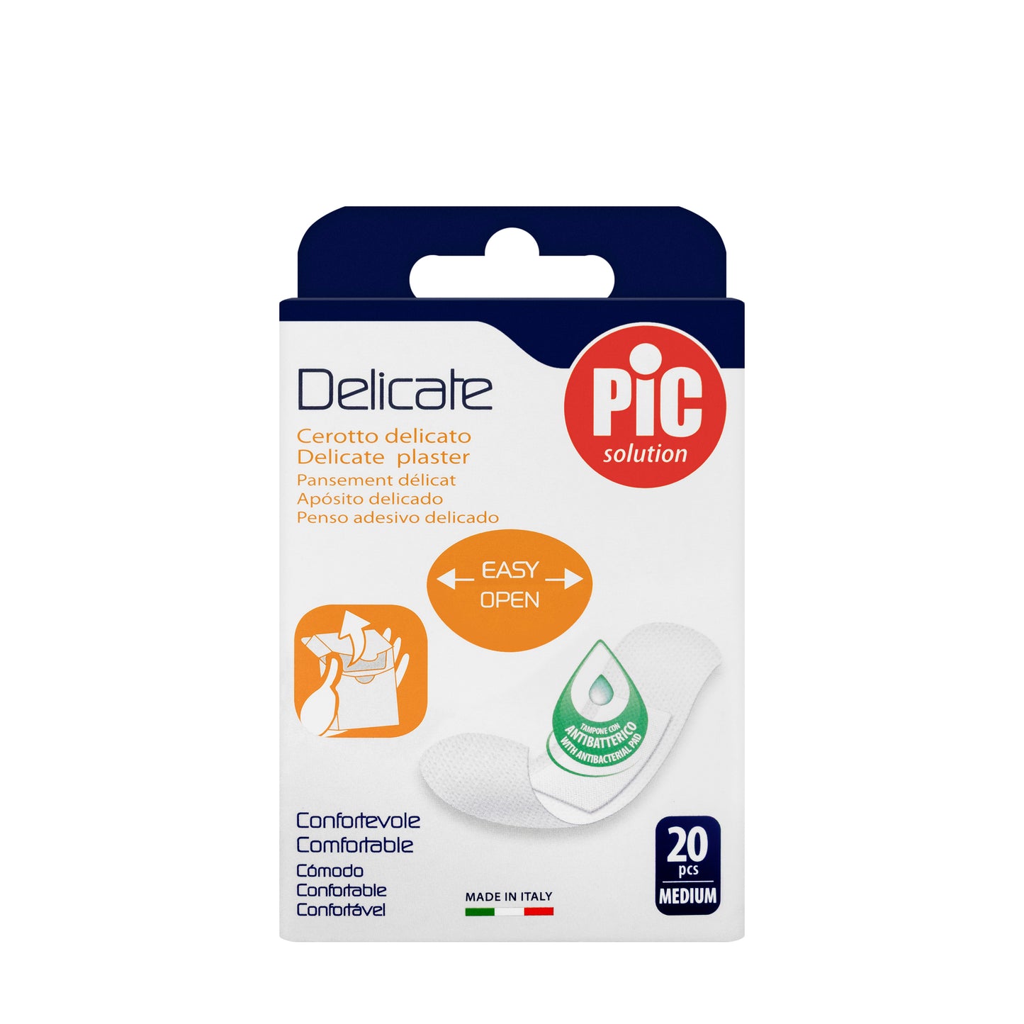 Pic Solution Delicate Plaster 19X72 Mm [Medium] 20 Pieces
