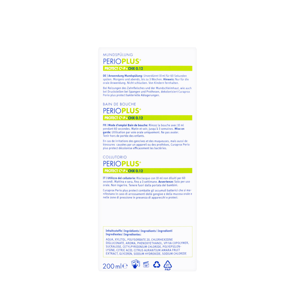 Curaprox Perio Plus [Chlorohexedine 0.12%] Mouthwash  200 Ml
