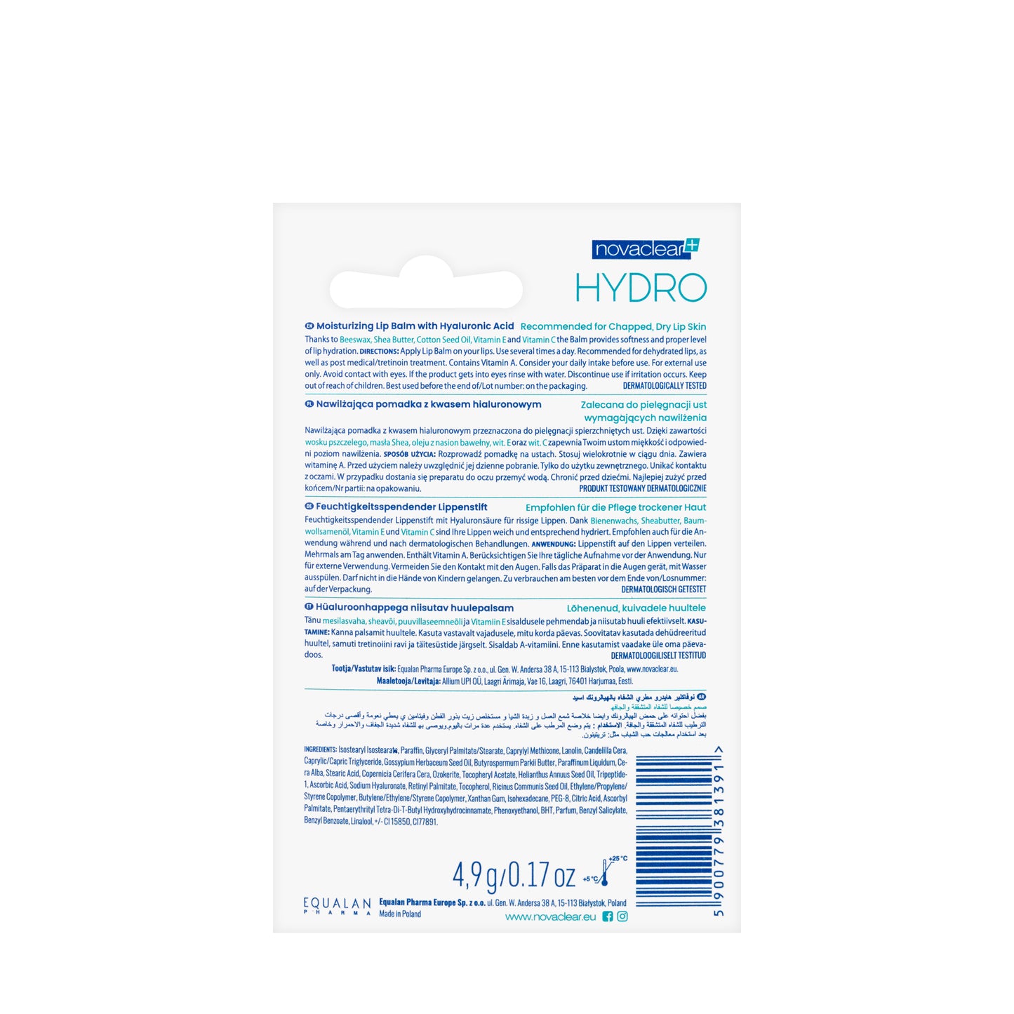Novaclear Hydro Lip Balm 4.9 Gm