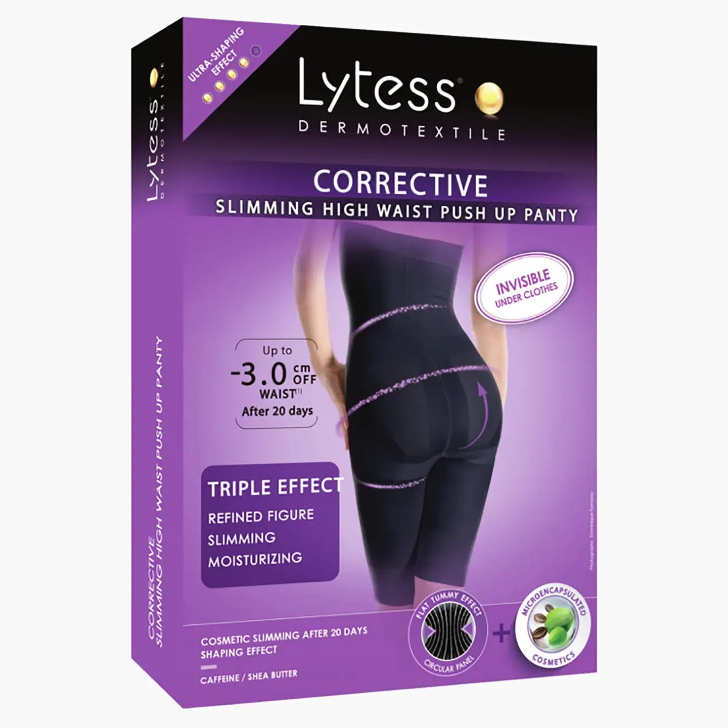 Lytess Corrective Slimming High Waist Push Up Panty Black [Small/Medium]