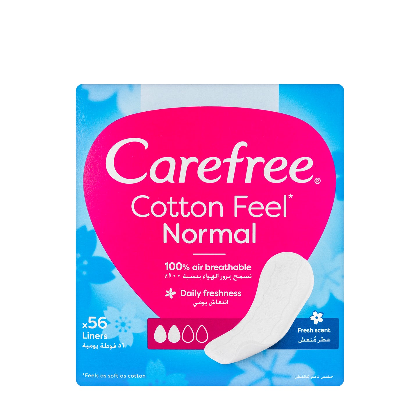 Carefree Cotton Fresh Scent 56 Pads