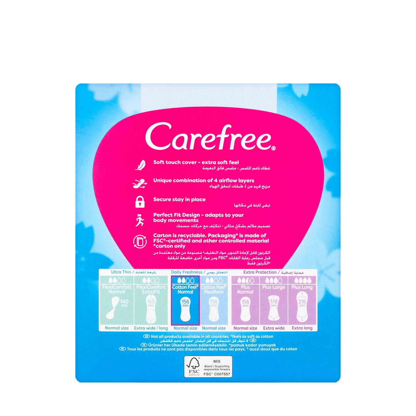 Carefree Cotton Fresh Scent 56 Pads