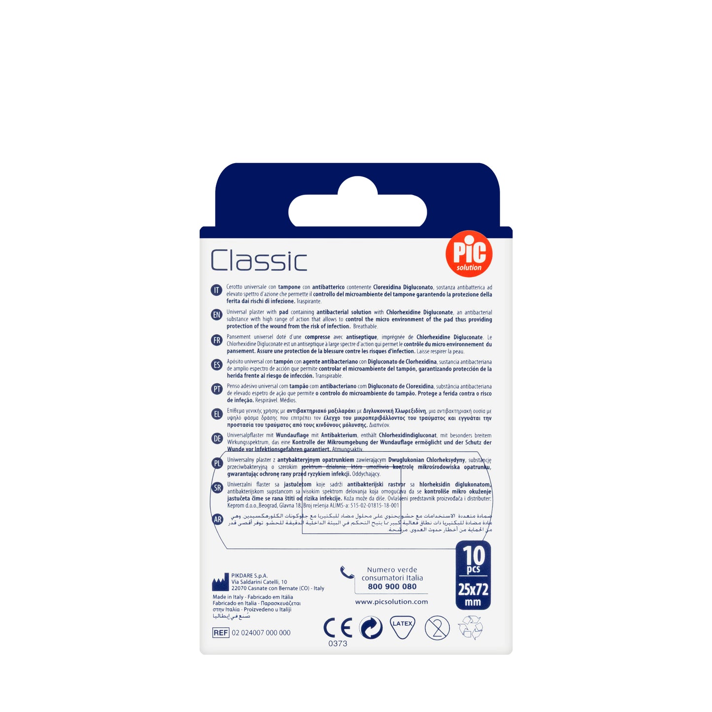 Pic Solution Classic Universal Plaster 25X72 Mm [Large]10 Pieces