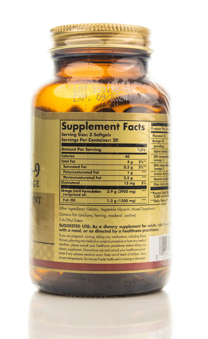 Solgar Omega 3-6-9 1300mg 60 Softgels