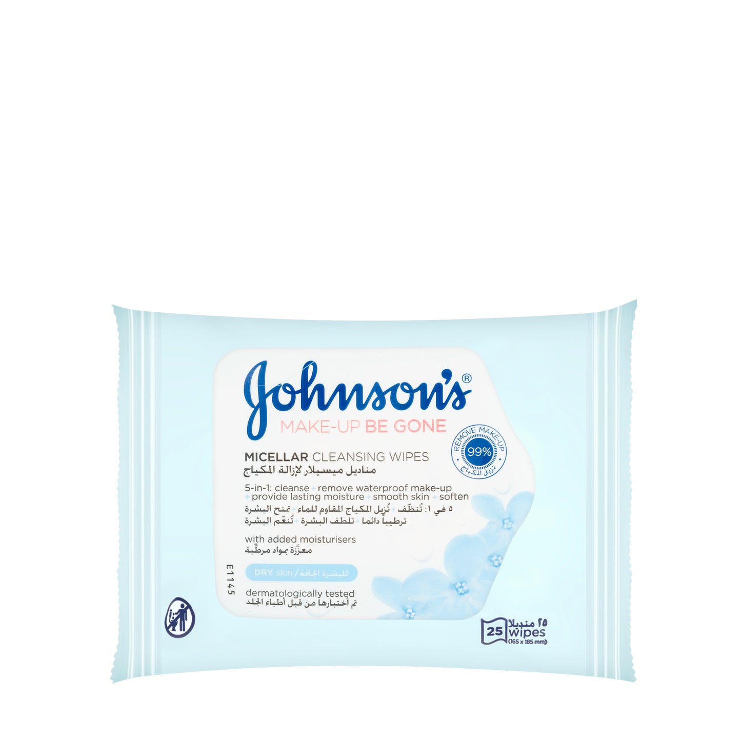Johnson And Johnson Micellar Moisturising [ Dry Skin ] 25 Wipes [5In1]