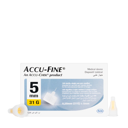 Accu Check Accu-Fine 5X0.25 Mm [31G] 100 Pieces