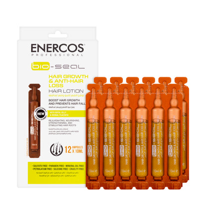 Bio-Seal Hair Growth & Anti Hair Loss Lotion with Royal Jelly & Herbal Placenta 12 Ampoules x 10 Ml
